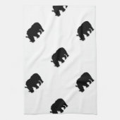 Zwarte Rhino Theedoek (Verticaal)