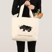 Zwarte RHINOCEROS - Bedreigd dier - Wildlife - Grote Tote Bag (Voorkant (product))