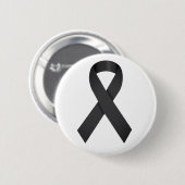 Zwarte Ribbon Mourning Ronde Button 5,7 Cm (Voorkant /achterkant)