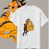 Zwarte ridder met draak t-shirt