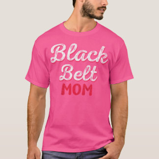 Zwarte riem mam grappige vechtsporten karate grafi t-shirt