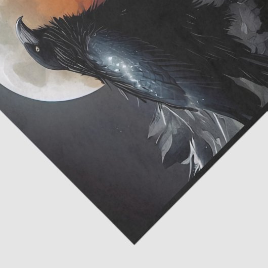 Zwarte rij bij maanlicht tissuepapier (Detail)