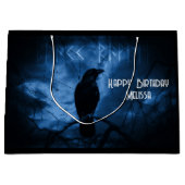 Zwarte rij met donkerdere Gothic op zaterdag Groot Cadeauzakje (Voorkant)