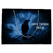 Zwarte rij met donkerdere Gothic op zaterdag Groot Cadeauzakje (Achterkant)