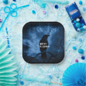 Zwarte rij met donkerdere Gothic op zaterdag Papieren Bordje (Feest)