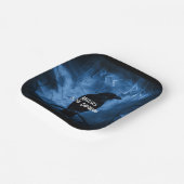 Zwarte rij met donkerdere Gothic op zaterdag Papieren Bordje (Gebogen)