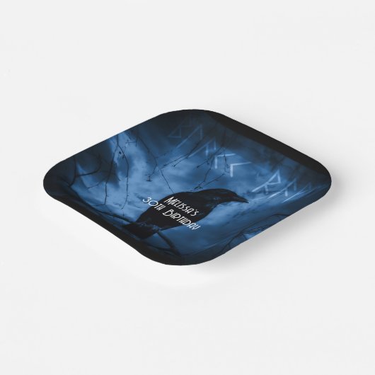 Zwarte rij met donkerdere Gothic op zaterdag Papieren Bordje (Gebogen)