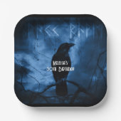 Zwarte rij met donkerdere Gothic op zaterdag Papieren Bordje (Voorkant)