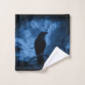 Zwarte rij met draaiende donkere Gothic stijl Bad Handdoek (Wasdoekje)