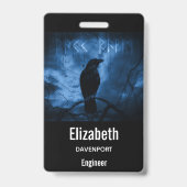 Zwarte rij met draaiende donkere Gothic stijl Badge (Back)