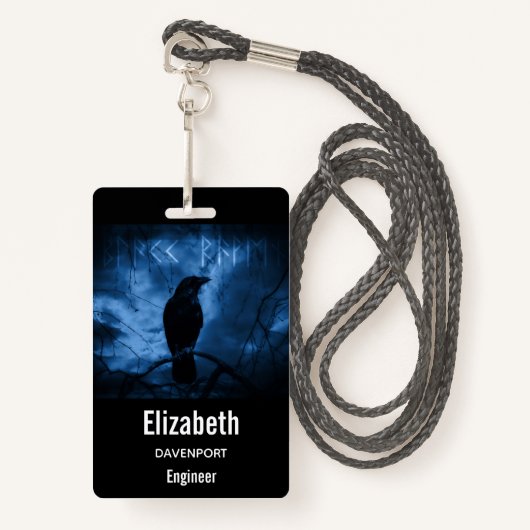 Zwarte rij met draaiende donkere Gothic stijl Badge (Voorkant met draagriem)