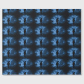 Zwarte rij met draaiende donkere Gothic stijl Cadeaupapier (Vlak)