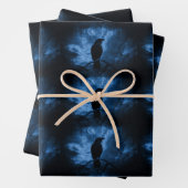 Zwarte rij met draaiende donkere Gothic stijl Inpakpapier Vel (In situ)