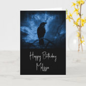 Zwarte rij met draaiende donkere Gothic stijl Kaart (Gele Bloem)