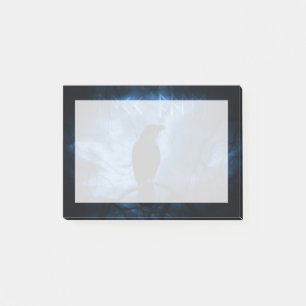 Zwarte rij met draaiende donkere Gothic stijl Post-it® Notes