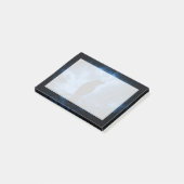 Zwarte rij met draaiende donkere Gothic stijl Post-it® Notes (Schuin)