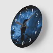 Zwarte rij met draaiende donkere Gothic stijl Ronde Klok (Hoek)