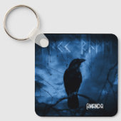 Zwarte rij met draaiende donkere Gothic stijl Sleutelhanger (Voorkant)