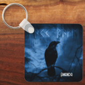 Zwarte rij met draaiende donkere Gothic stijl Sleutelhanger (Voorkant)