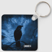 Zwarte rij met draaiende donkere Gothic stijl Sleutelhanger (Achterkant)