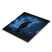 Zwarte rij met draaiende donkere Gothic stijl Tegeltje (Zijkant)