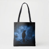 Zwarte rij met draaiende donkere Gothic stijl Tote Bag (Voorkant)