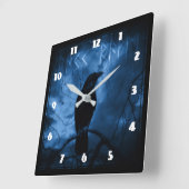 Zwarte rij met draaiende donkere Gothic stijl Vierkante Klok (Hoek)