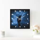 Zwarte rij met draaiende donkere Gothic stijl Vierkante Klok (Huis)