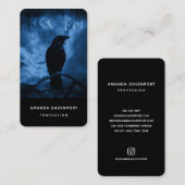 Zwarte rij met draaiende donkere Gothic stijl Visitekaartje (Voorkant / Achterkant)