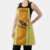 Zwarte rij op vertakkings Red Abstract Flowers Gee Schort (Insitu)