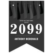 Zwarte rij Tassels Foto-Afstuderen Vlaggetjes (Eerste vlag)