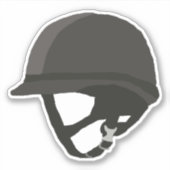 Zwarte rijhelm sticker (Voorkant)