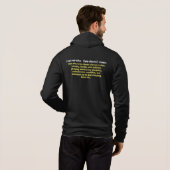 Zwarte Rits-up Hoodie met Logo (Achterkant volledig)