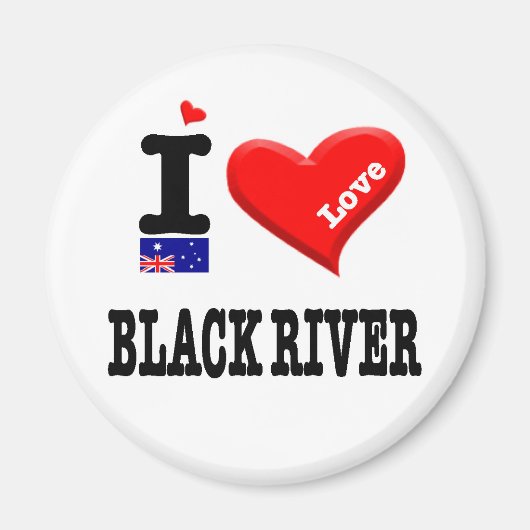 ZWARTE RIVER - I Love Magneet (Voorkant)