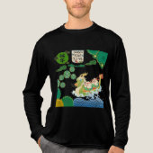 Zwarte River of Rising Dragons Tri-Blend Shirt (Voorkant volledig)