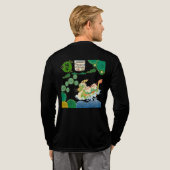 Zwarte River of Rising Dragons Tri-Blend Shirt (Achterkant)