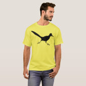 Zwarte Roadrunner Bird Print T-shirt (Voorkant volledig)
