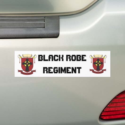 ZWARTE ROBE REGIMENT BUMPERSTICKER (Op auto)
