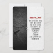 zwarte rockgrens afgestudeerde partij kaart (Voorkant)