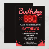 Zwarte Rode achtertuin bbq 87e verjaardag Kaart (Voorkant / Achterkant)