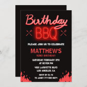 Zwarte Rode achtertuin bbq 92e verjaardag Kaart (Voorkant / Achterkant)