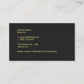 Zwarte rode balk visitekaartje (Achterkant)