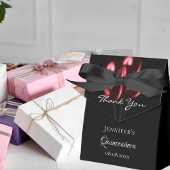 Zwarte rode ballonnen van Quinceanera Bedankdoosjes