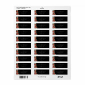 Zwarte rode bessen + Eucalyptus Kerstmis Adres Etiket (Full Sheet)