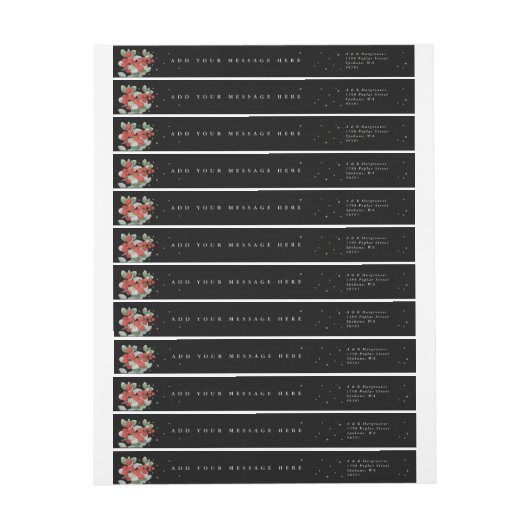 Zwarte rode bessen + Eucalyptus Kerstmis Skinny (Vel)