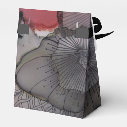 Zwarte rode bessen gunstbox bedankdoosjes (Achterkant)