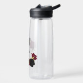 zwarte rode bloemen gouden bladeren waterfles (Links)