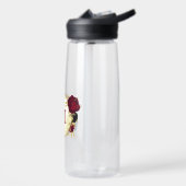 zwarte rode bloemen gouden bladeren waterfles (Links)