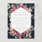 ZWARTE RODE BLUSH ROOS STROOM PER BABY SHOWER BRIEFKAART (Voorkant)