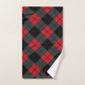 Zwarte rode buffelplaat voor handdoekcontrole bad handdoek (Handdoek)